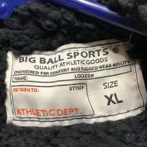 big ball sports sherpa lined hooded jacket